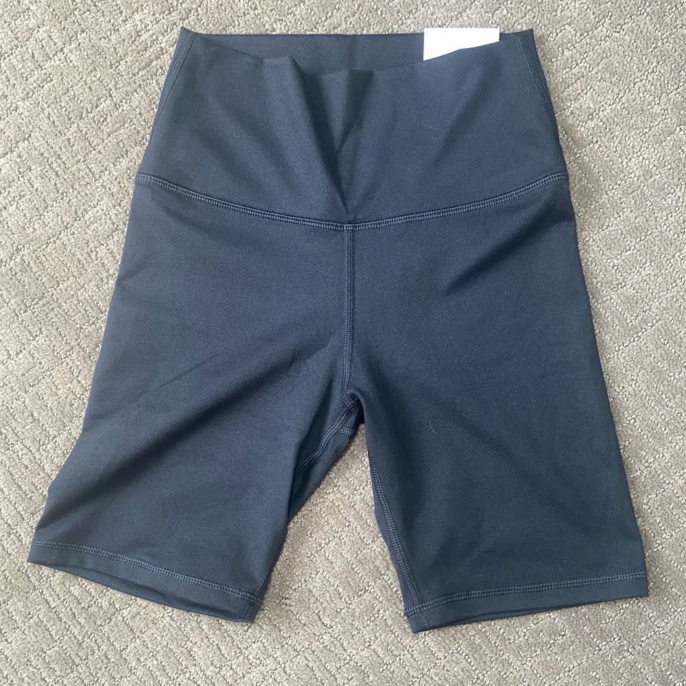Aerie Black Bike Shorts High-Waisted Stretch